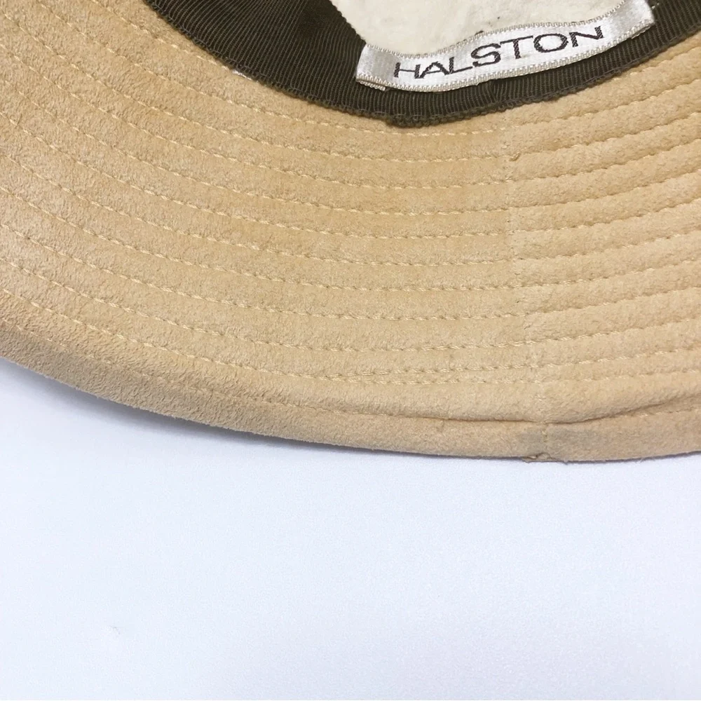 Halston Vintage | 1972 Tan Ultra Suede Bucket Hat ASO Cover of Newsweek 70s